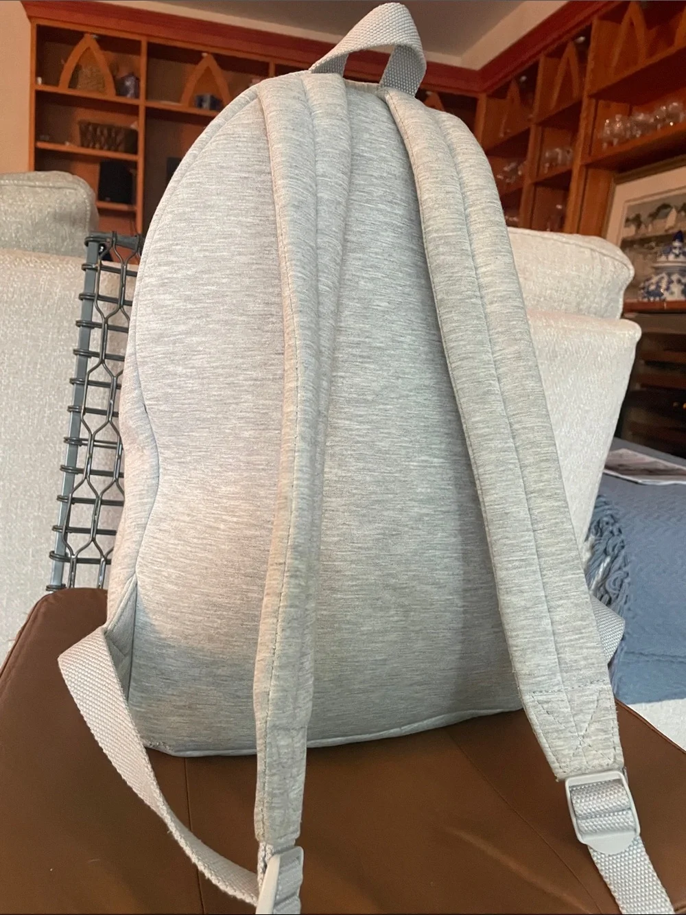 GAP Gray Everyday Backpack - Minimal Design Sweatshirt Material Travel Jersey